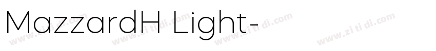 MazzardH Light字体转换